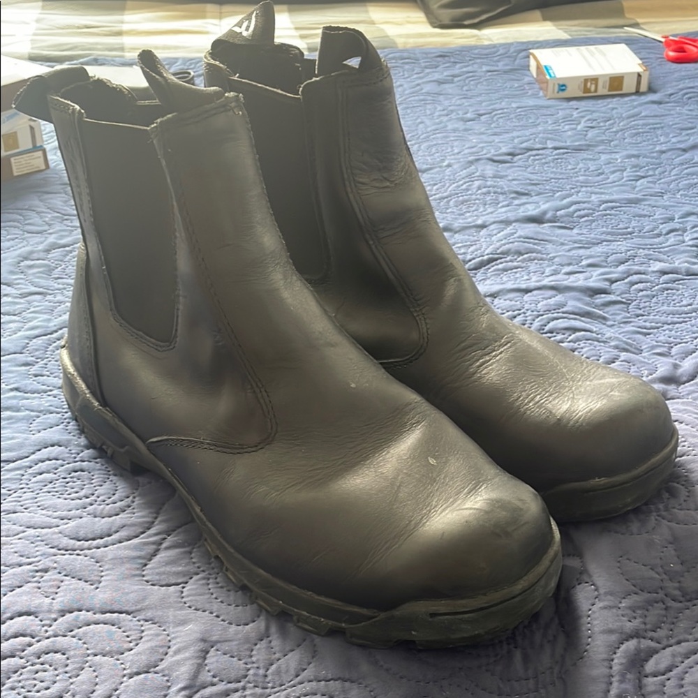 Bates Black Leather Ankle Boots